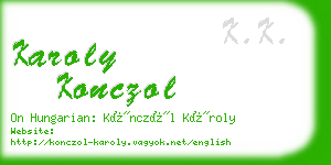 karoly konczol business card
