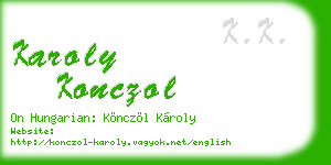 karoly konczol business card